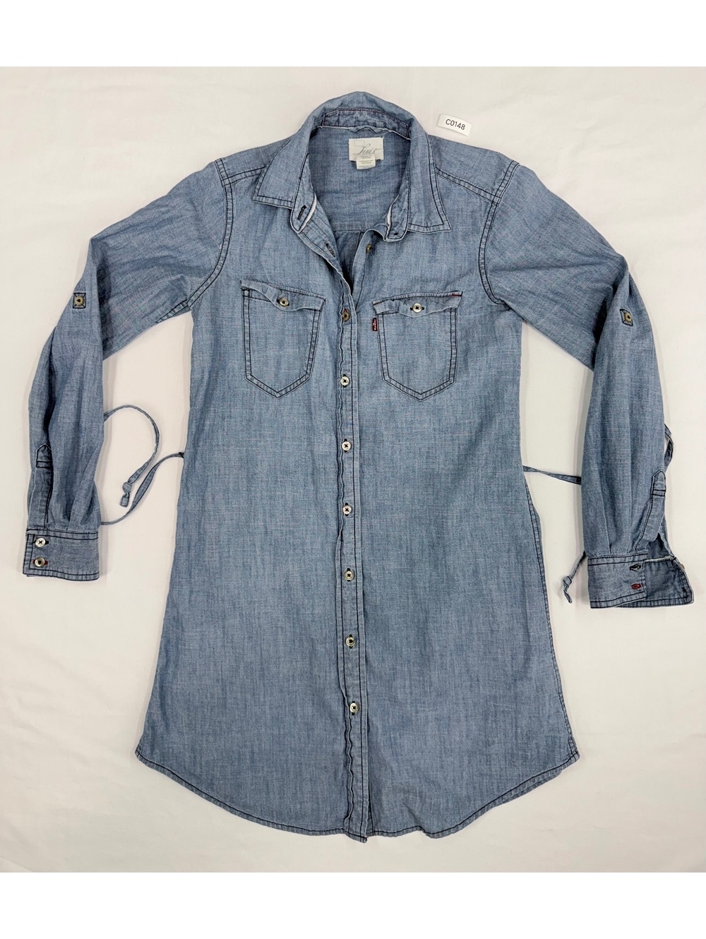 Levi's Women's Chambray Denim Shirt Dress XS